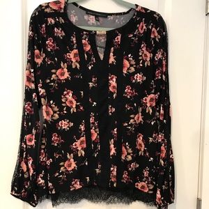 WHBM flower blouse size M